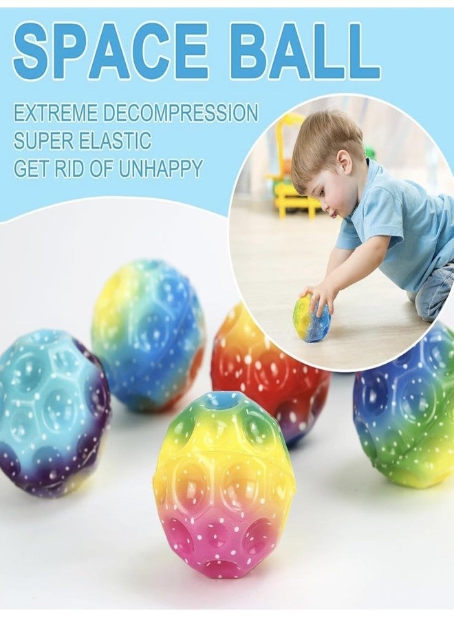 richtots Premium Rainbow Moon Ball (Pack of 2 Balls) Balls High Bouncing Ball Pop Bouncing. Hand-Eye Sports Training Ball Children's Sensory Ball Easy to Color-Multicolor - Image 2